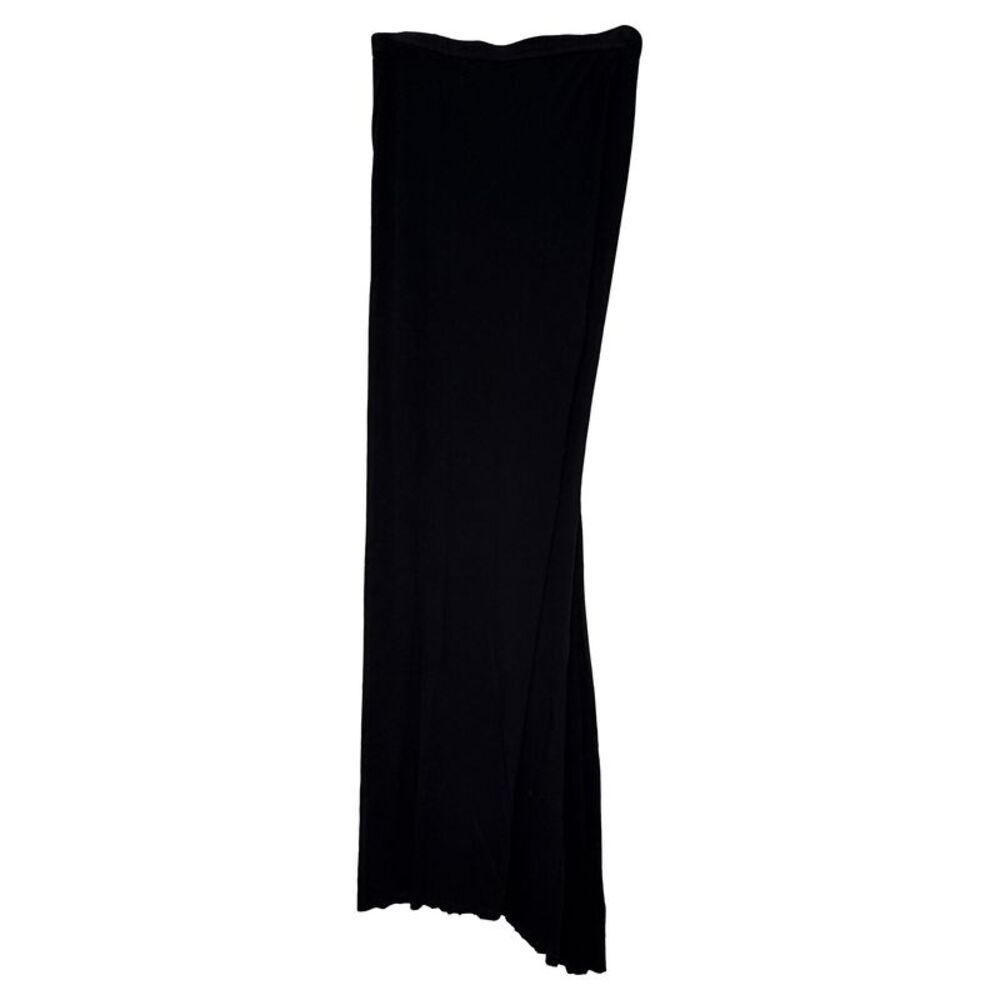 Rick Owens Straight Maxi Skirt in Black Viscose